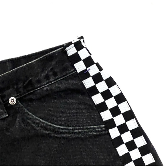 Furst Of A Kind Vintage Up Cycled Reworked Wrangler Denim Jean Short Size Small - Picture 2 of 10